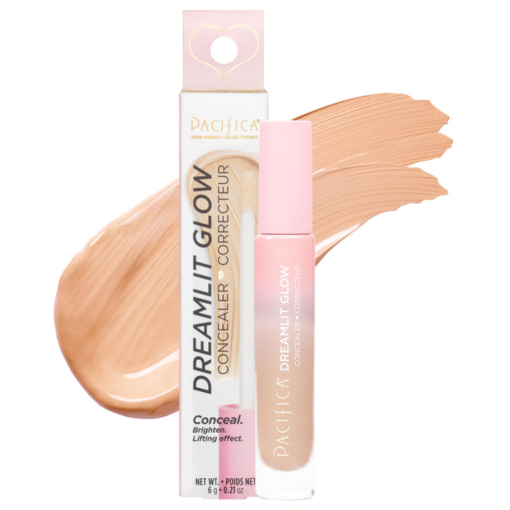 Pacifica product front packaging showing label and shade 09 Warm Honey benefits