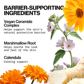 Pacifica label close-up highlighting ingredients and barrier support benefit