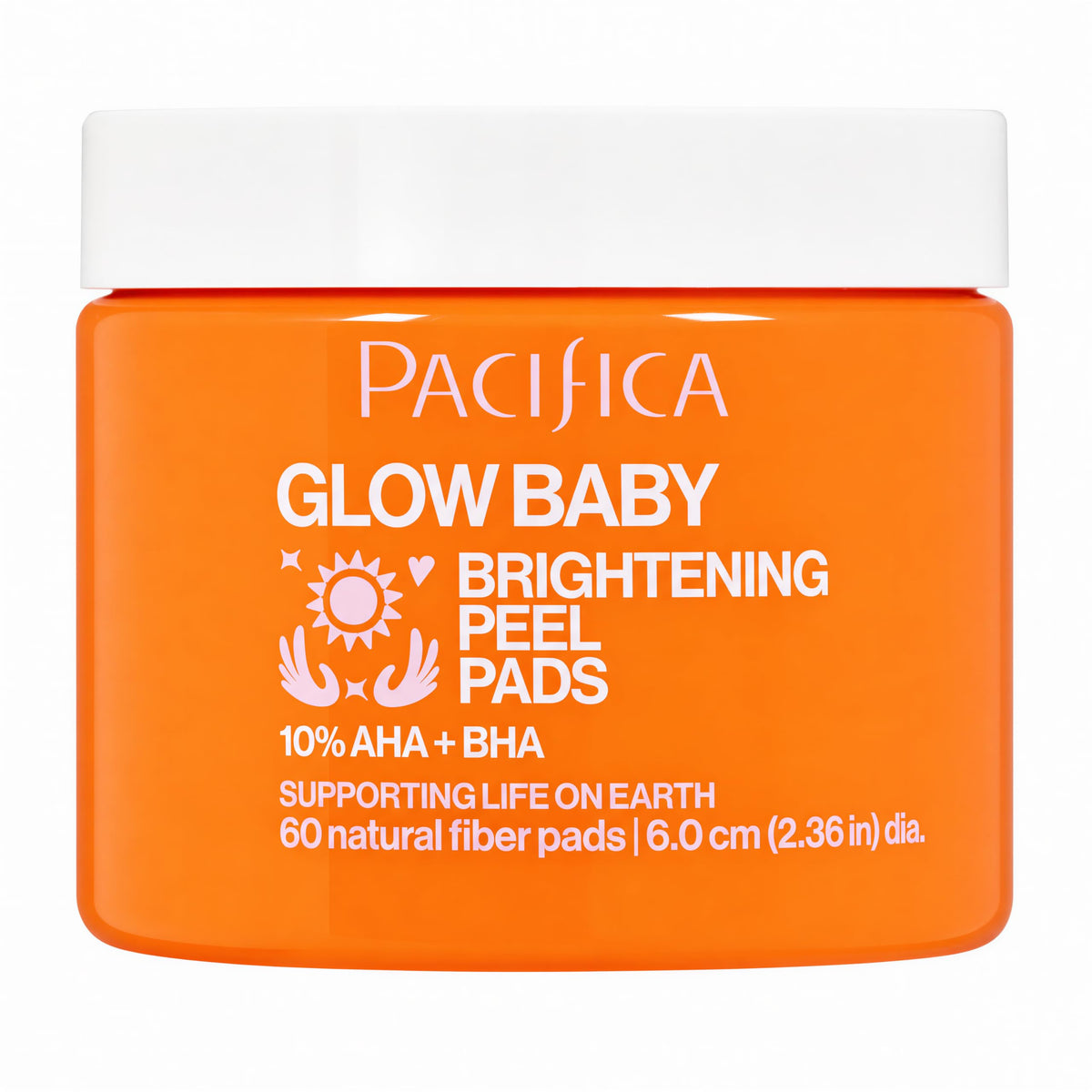 Pacifica front packaging showing Glow Baby pads and clear benefits