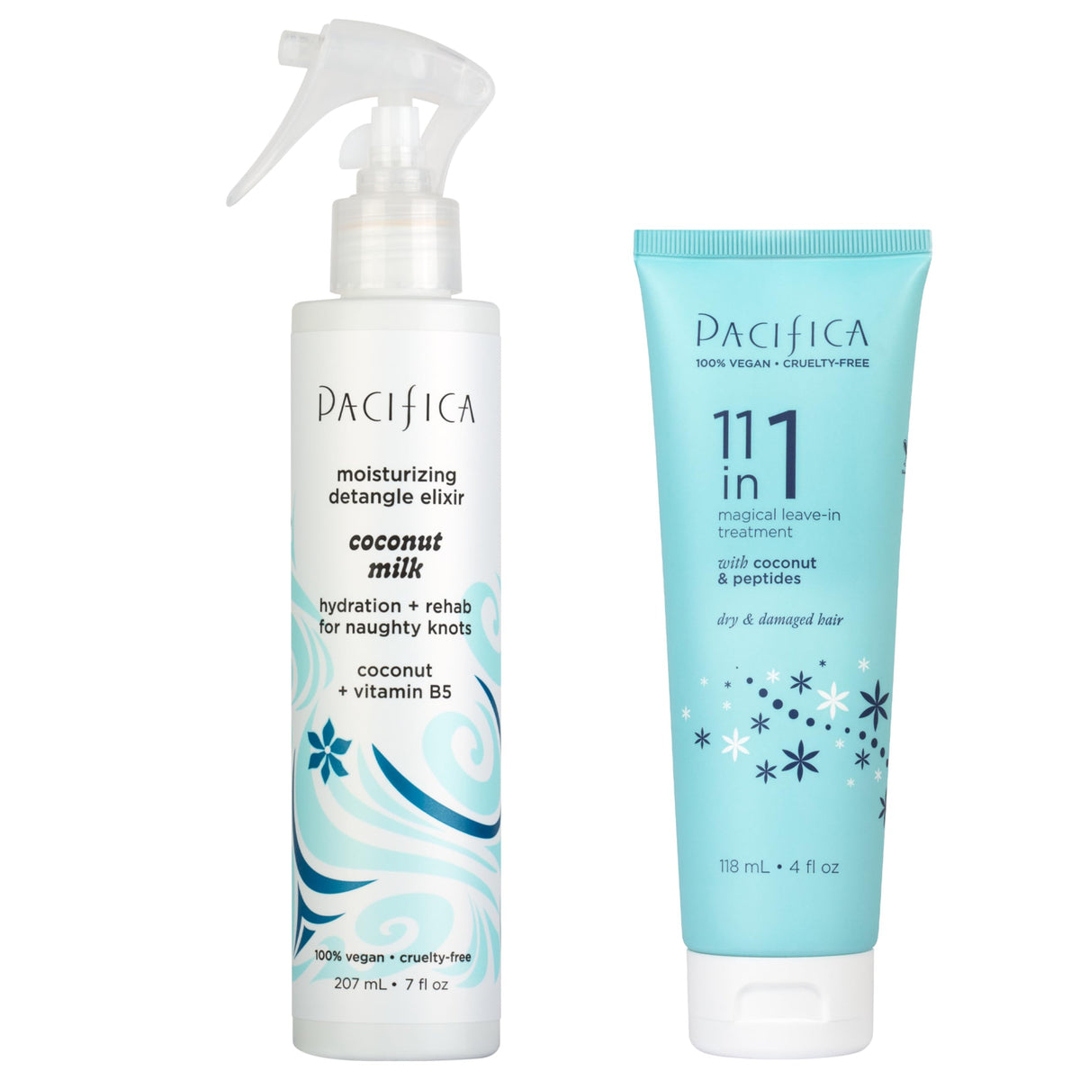 Pacifica front packaging showing both products and easy styling benefit