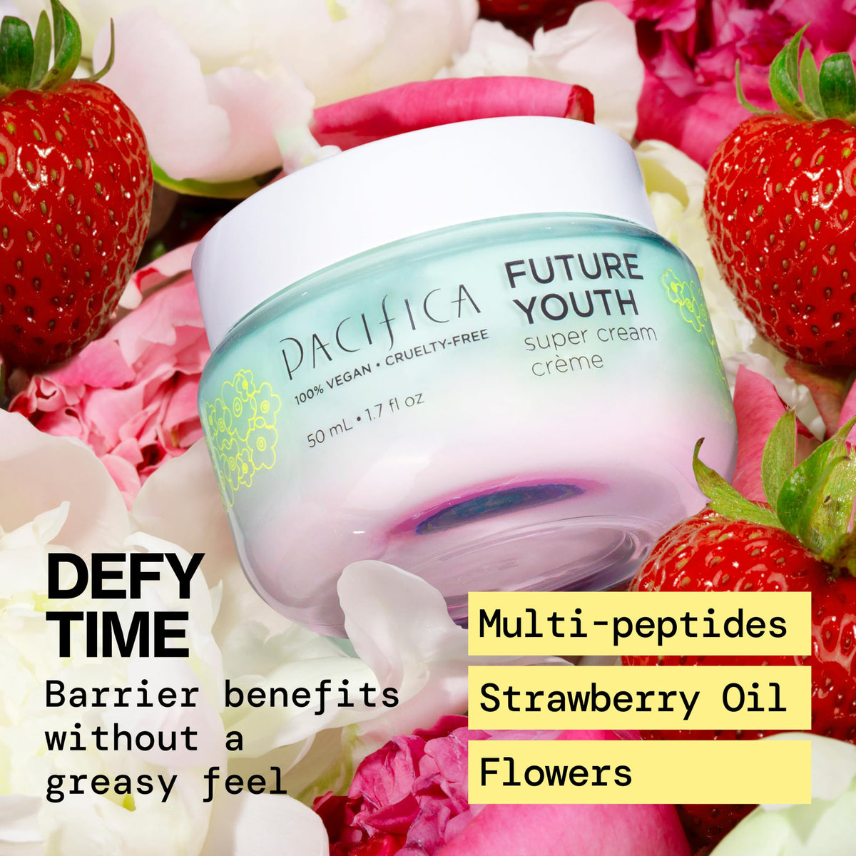 Pacifica jar next to everyday object showing product size and portability