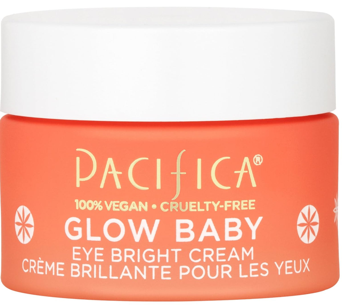 Pacifica front packaging showing the Glow Baby eye cream and benefits