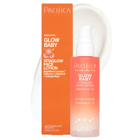Pacifica Glow Baby front packaging showing jar and label benefits