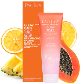 Pacifica Glow Baby front packaging showing bottle and label benefit