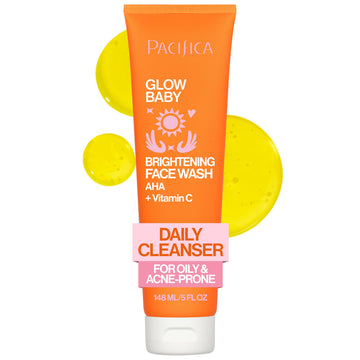 Pacifica Glow Baby front bottle view showing brightening cleanser and radiant skin benefit