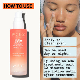 Pacifica Glow Baby applied on hand demonstrating fast-absorbing finish