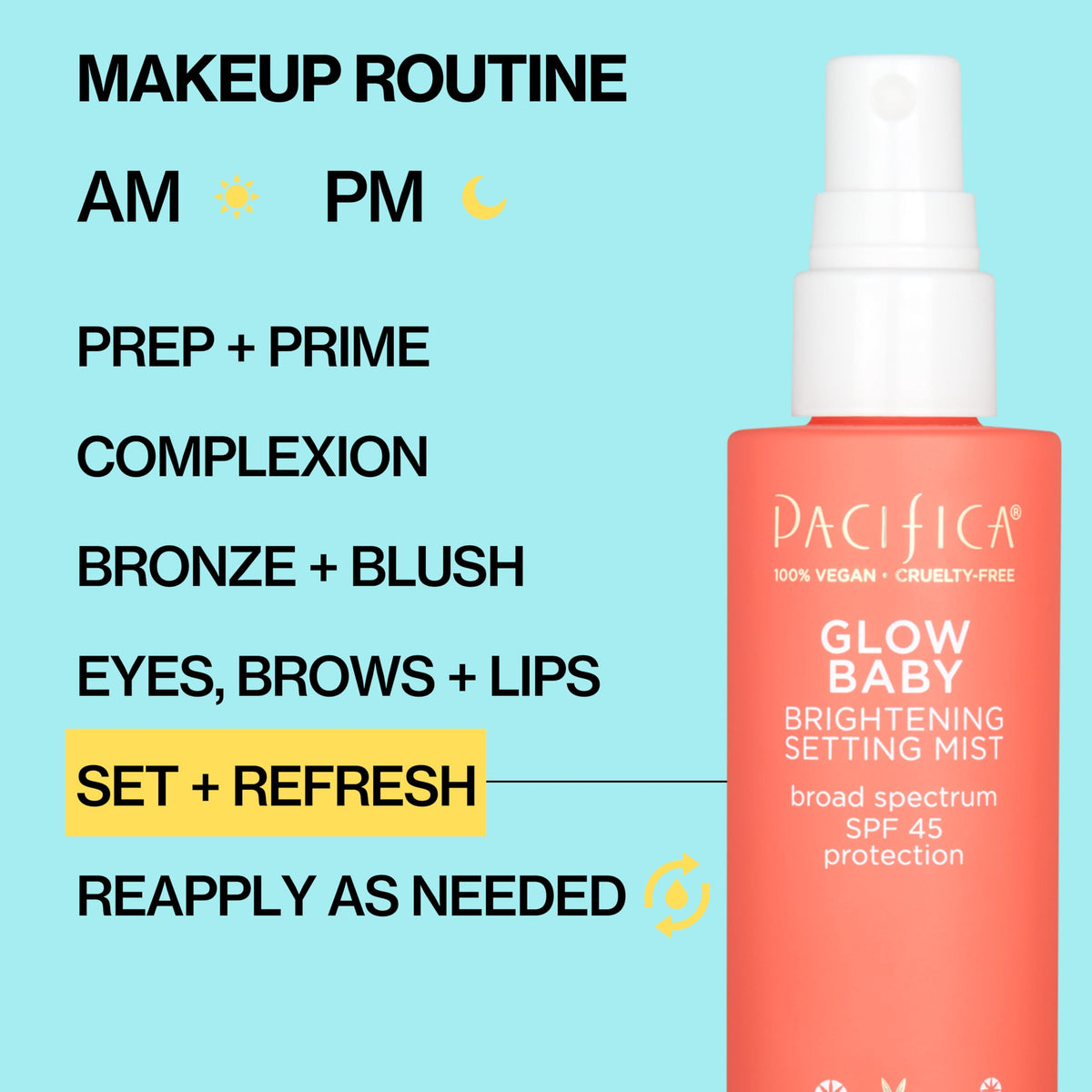 Pacifica ingredients label highlighting vitamin C and algae
