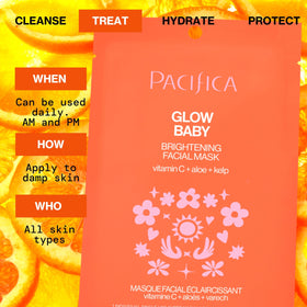 Vanity scene with Pacifica mask placed by candles suggesting relaxing routine benefit