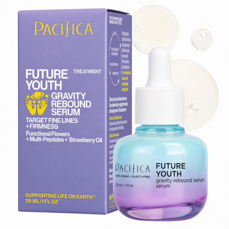 Pacifica bottle front view showing brand and firming serum benefits