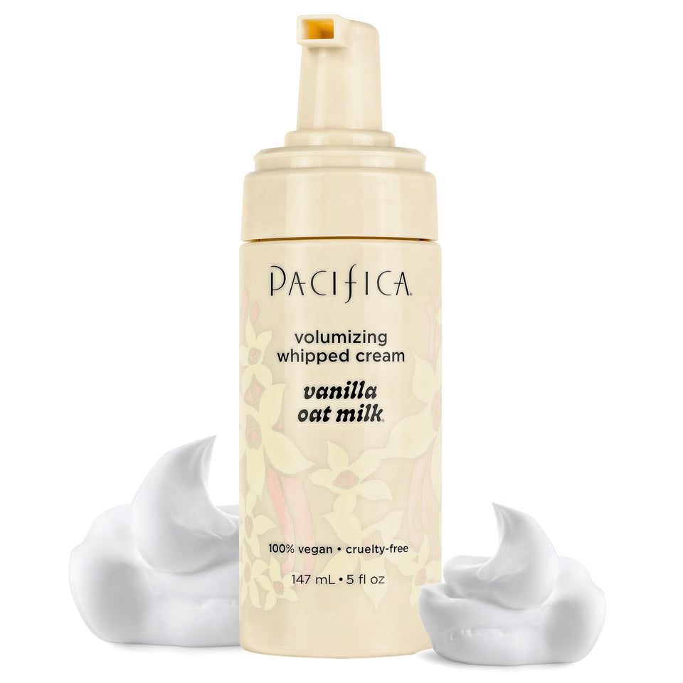 Pacifica product front packaging showing 5 fl oz mousse and calming design