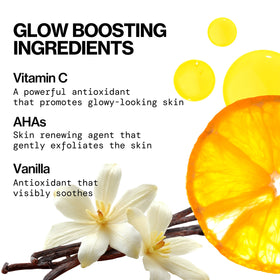 Pacifica ingredient label highlighting vitamin C and AHA for antioxidant support