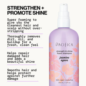 Pacifica label close-up highlighting jasmine and agave ingredients