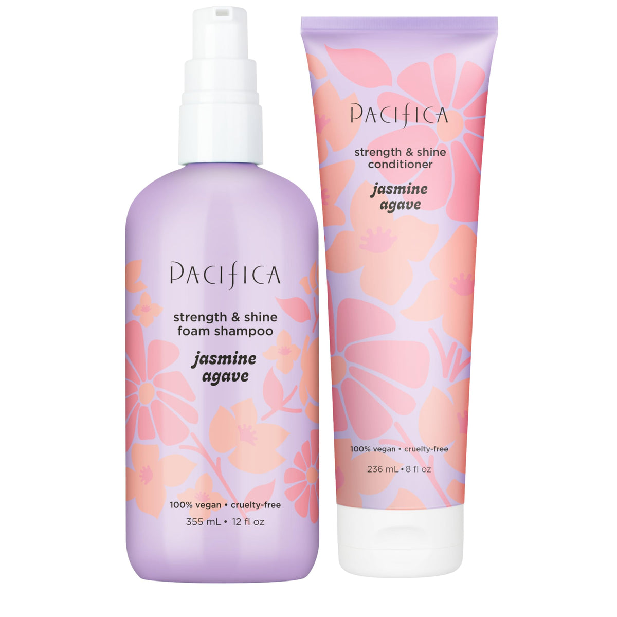 Pacifica front packaging showing set and benefits for stronger hair