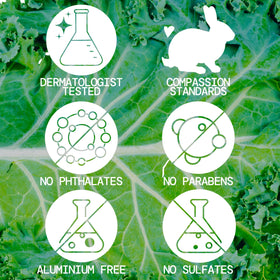 Pacifica open cap with visible ingredients promoting gentle formulation