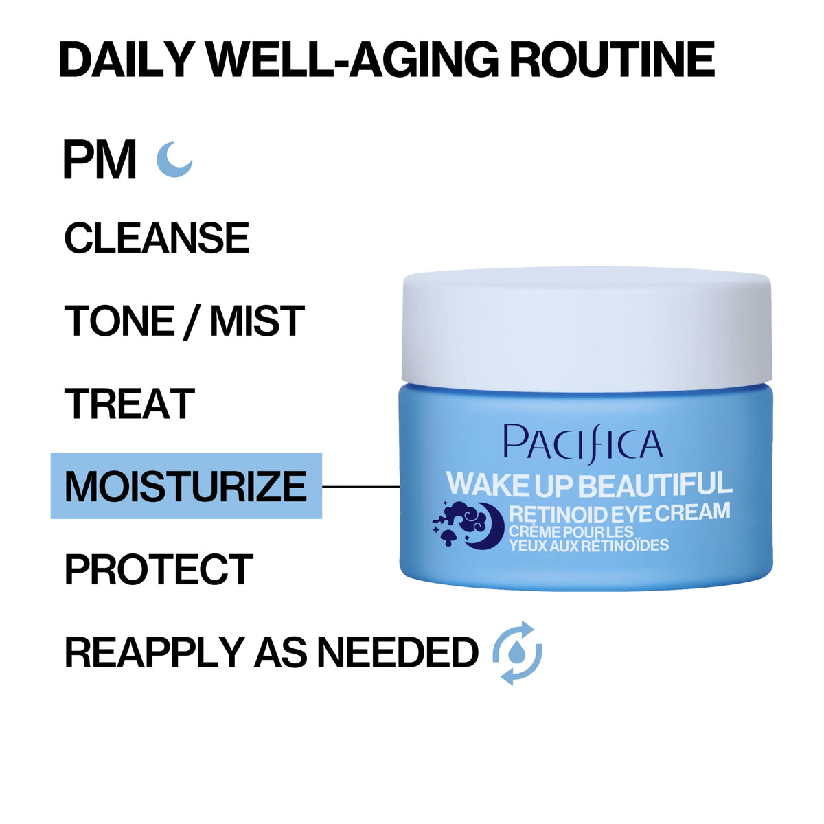 Pacifica label highlighting RestLab Complex ingredients and antioxidant benefit