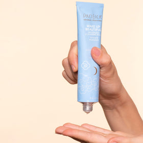 Pacifica before-and-after makeup removal showing cleared skin benefits