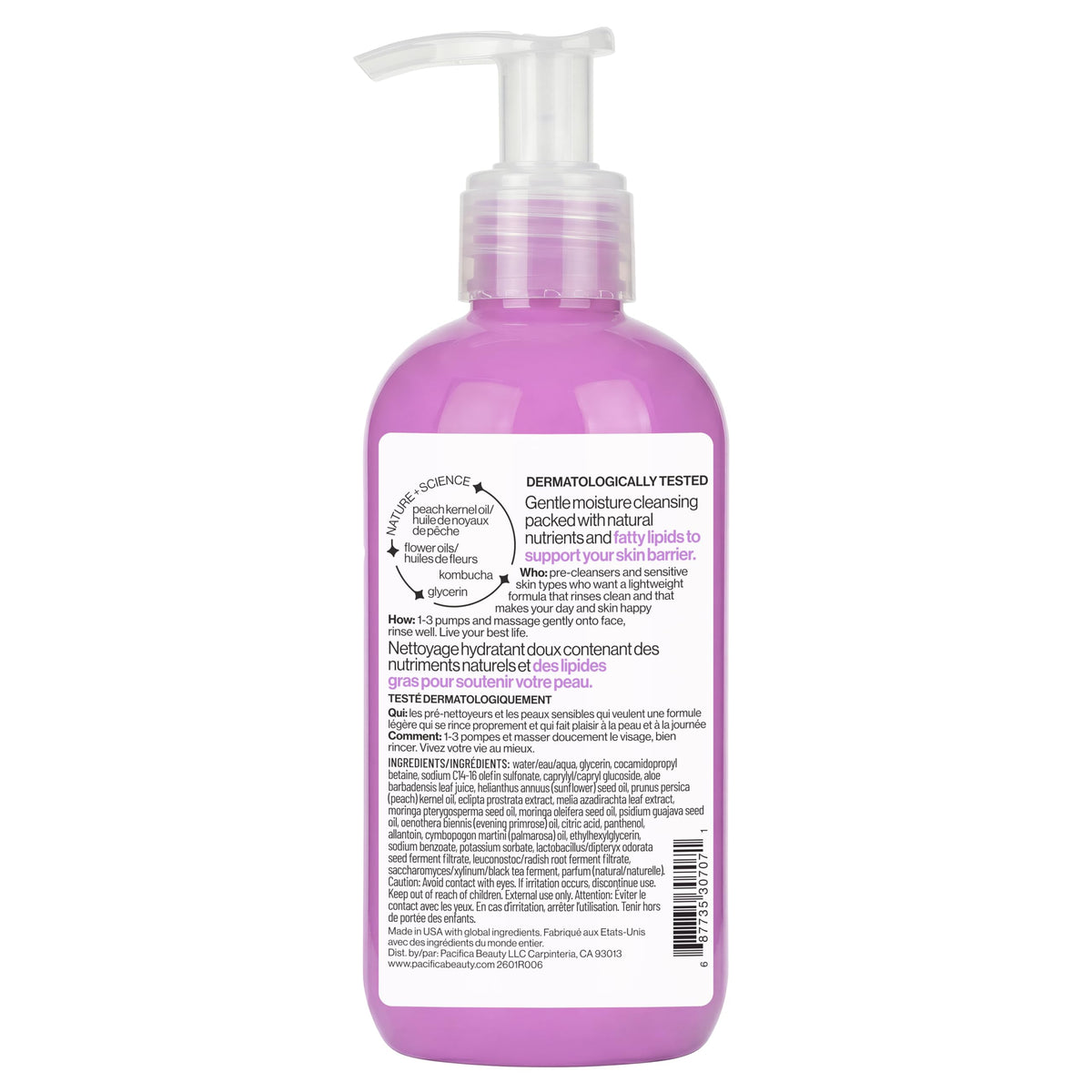 Pacifica bottle on bathroom shelf styled for everyday skincare routine