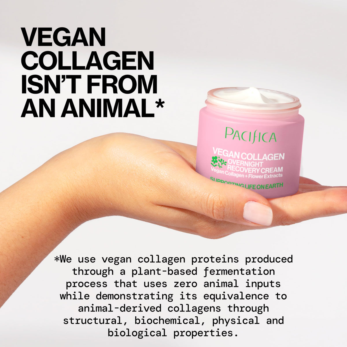 Pacifica night cream texture close-up highlighting rich hydration and smoothness