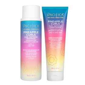Pacifica front packaging showing shampoo and conditioner for defined curls