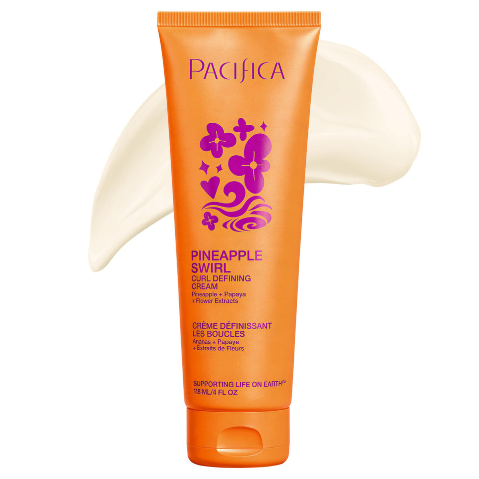 Pacifica front packaging showing product and tropical scent benefit