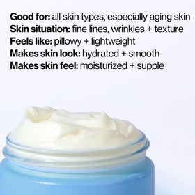 Pacifica open jar with cream on fingertip showing easy nightly application benefit