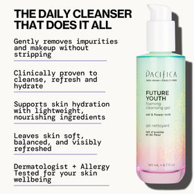 Pacifica Future Youth pump dispenser foaming in use, provides easy controlled application