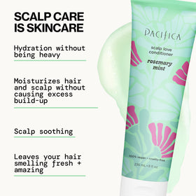 Shampoo and lather in shower showing refreshing scalp-cleaning benefit