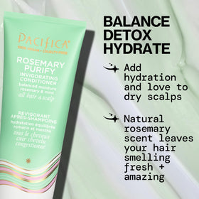 Pacifica shampoo texture being poured, showing cleansing lather and smooth flow