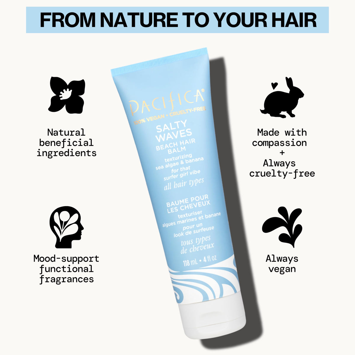 Pacifica rubbed into dry hair to refresh waves and tame frizz