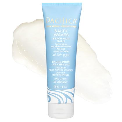Pacifica front jar showing balm packaging and lightweight styling benefit