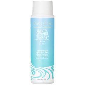 Pacifica front bottle showing Salty Waves shampoo and beachy benefit