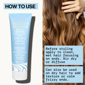 Pacifica ingredient display with banana and sea algae nourishing hair