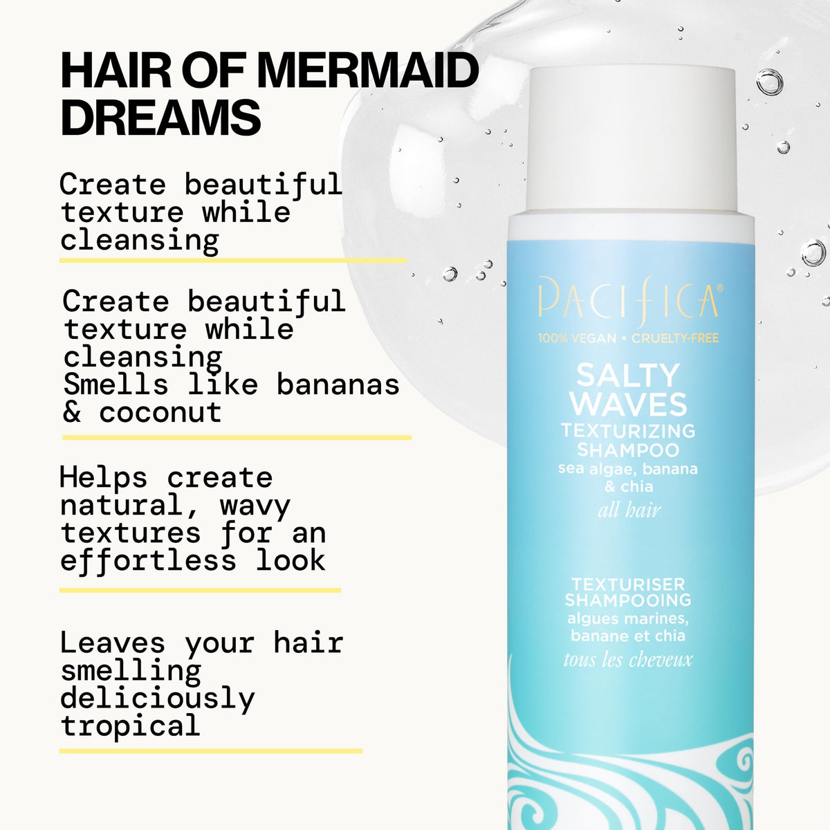 Pacifica label close-up highlighting formula claims and ingredient benefits