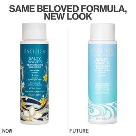 Pacifica shampoo lather texture close-up showing gentle, light foam