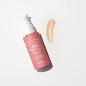 Pacifica primer next to common items for size comparison and travel ease