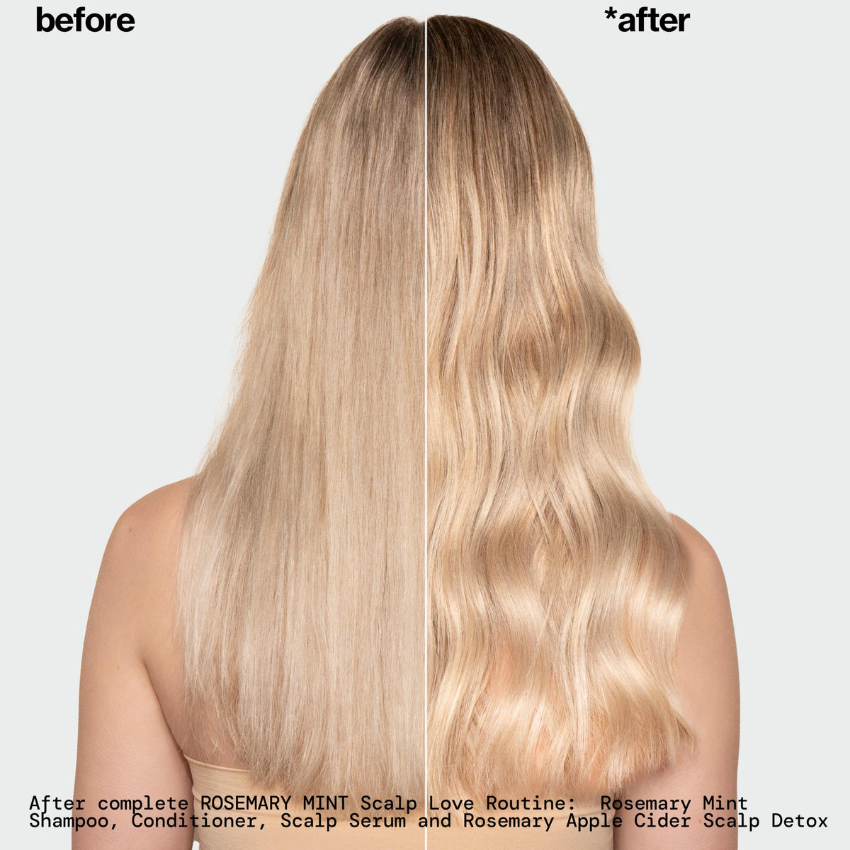 Pacifica illustrative before and after scalp showing reduced buildup benefit