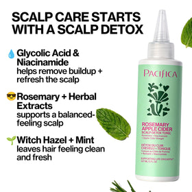 Pacifica nozzle applied to scalp highlighting targeted application benefit