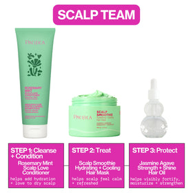 Pacifica Scalp Smoothie label close-up showing clean-ingredient benefits