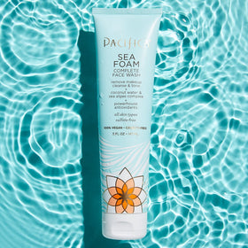 Pacifica Sea Foam airy foam texture close-up demonstrating gentle cleanse
