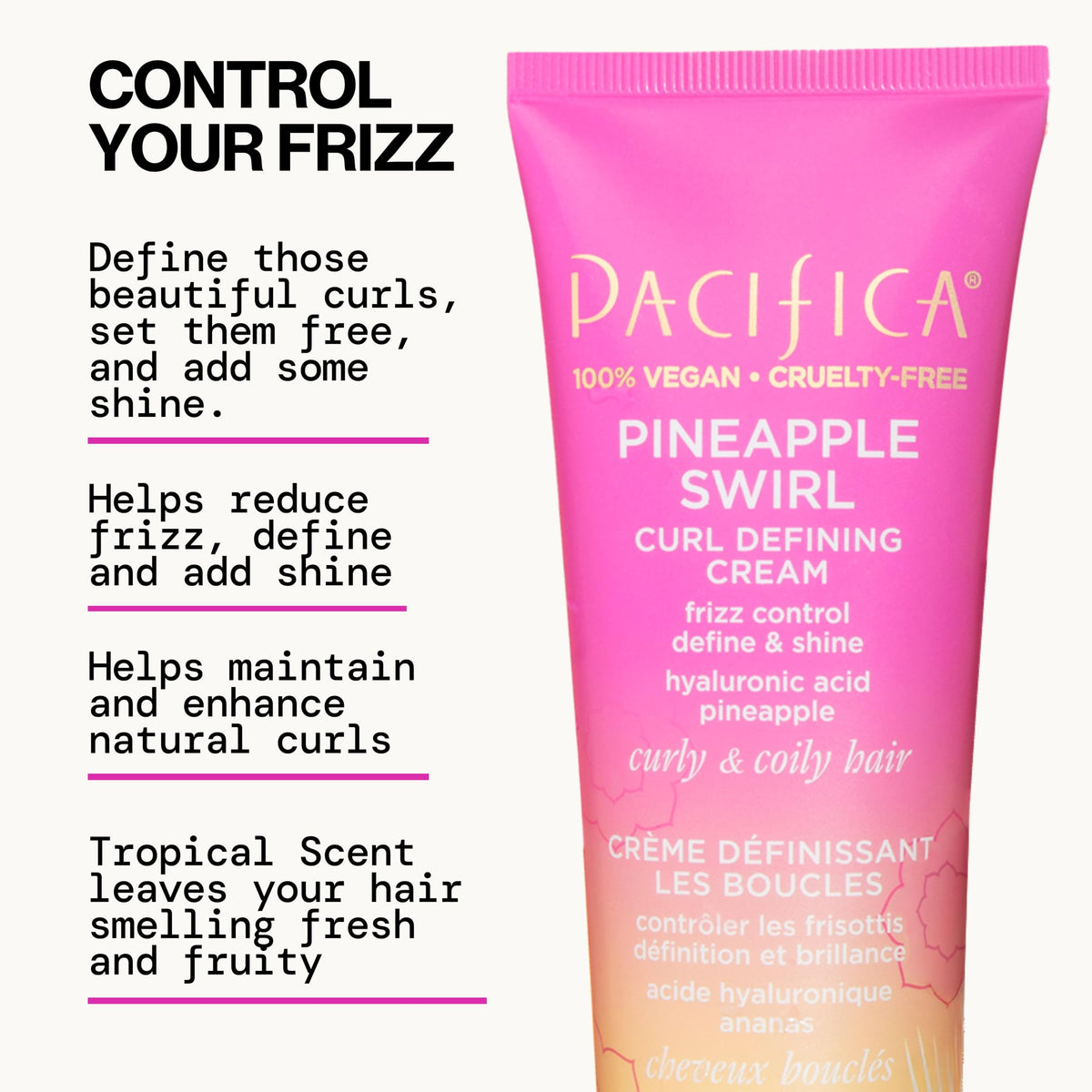 Pacifica shampoo lather close-up demonstrating gentle cleanse and foam
