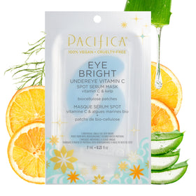Pacifica pack in hand for size comparison, portable brightening treatments