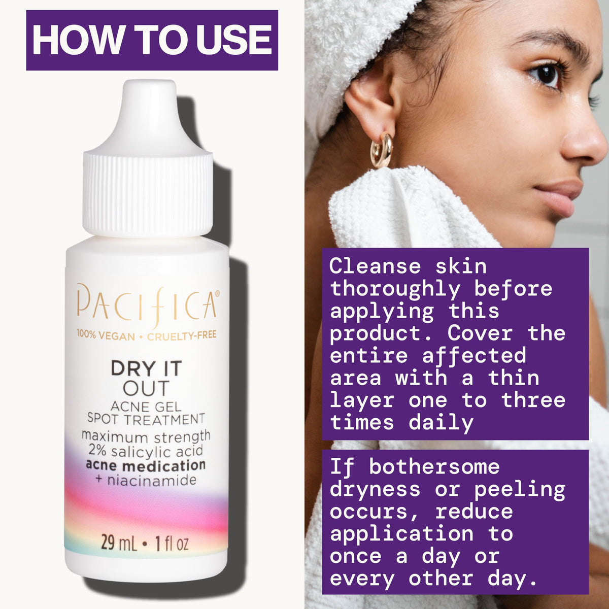 Pacifica tube beside ruler for scale, compact treatment for on-the-go use