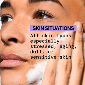 Pacifica Future Youth strawberry seed oil detail, emphasizes antioxidant nourishment for skin