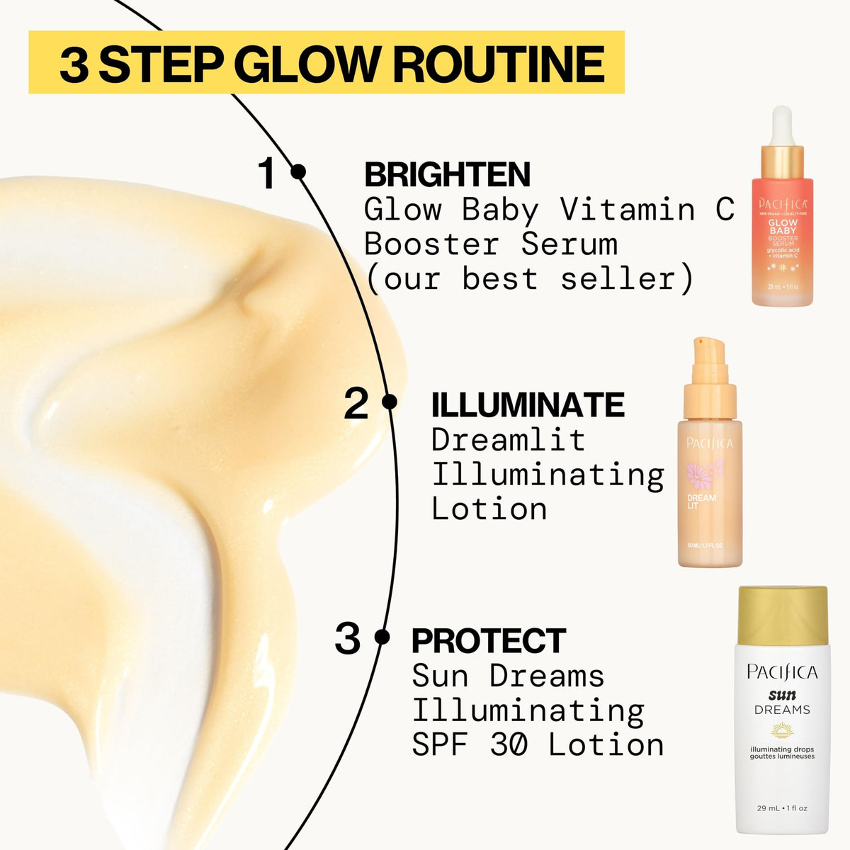 Pacifica with Kakadu plum ingredient shot, vitamin C brightening benefit