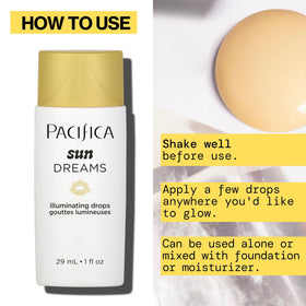 Pacifica applied on cheekbone, targeted highlight and sculpting benefit