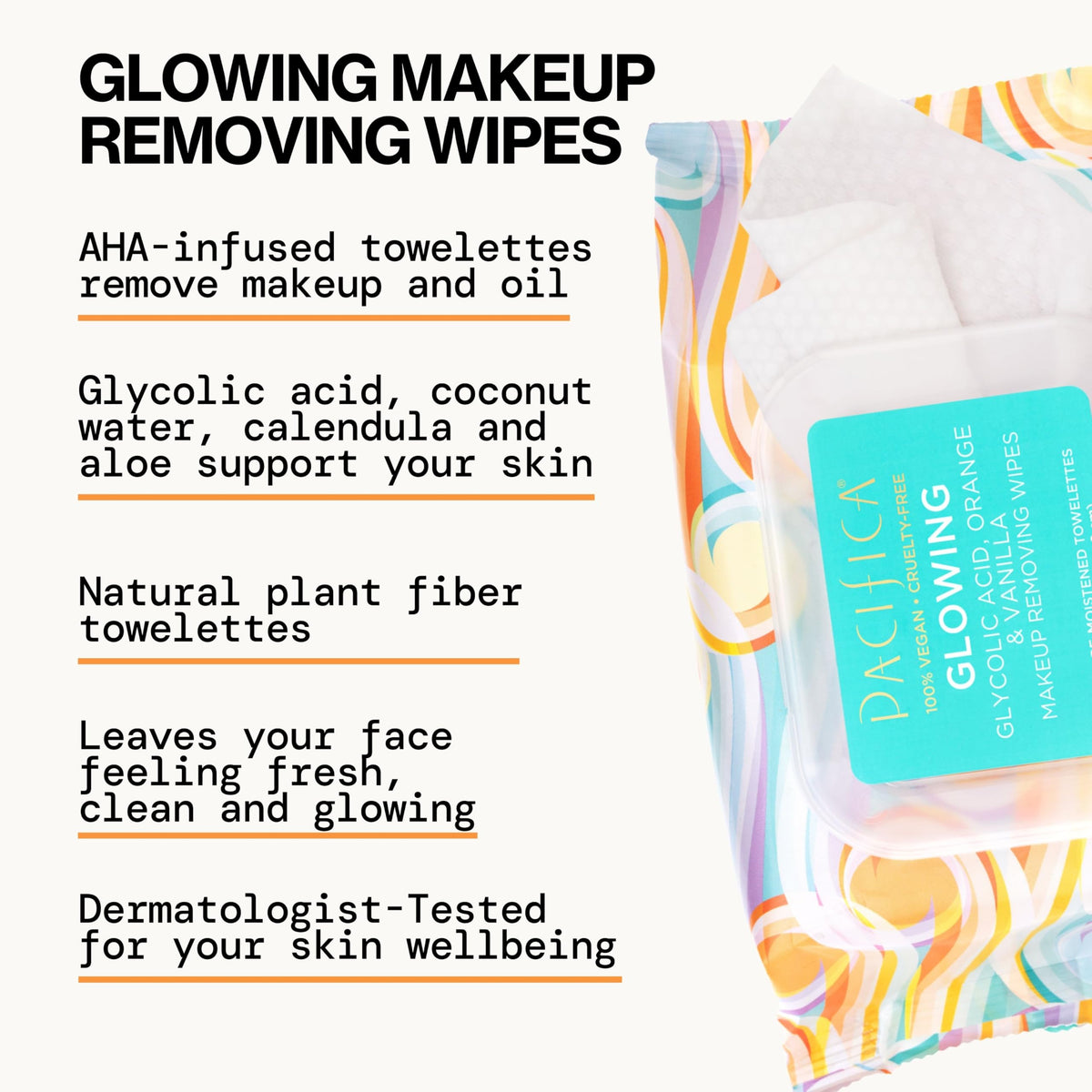 Pacifica two 30-count packs placed in travel bag for on-the-go cleansing