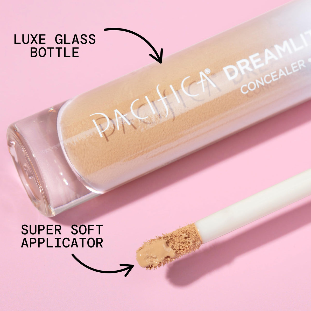 Pacifica under-eye before and after showing brightening and coverage