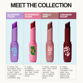 Pacifica applied on lips, shows natural tint and subtle glossy finish benefit
