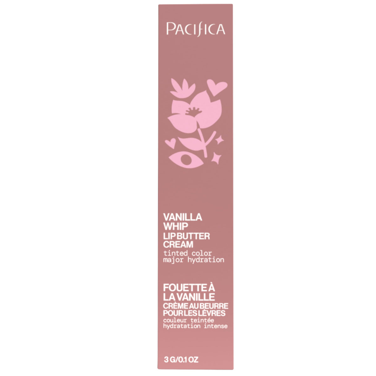 Pacifica with vanilla frosting prop, suggests dessert-inspired scent enjoyment