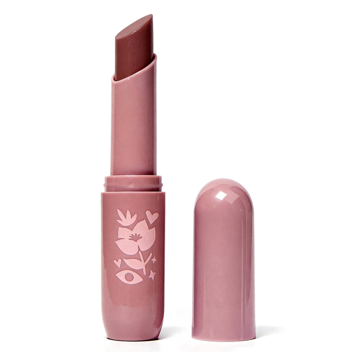 Pacifica front packaging showing tinted lip butter and branding, easy use benefit